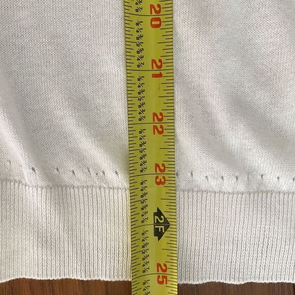 ❤️Last Chance Mixed media black & white long sleeve blouse size M - Picture 6 of 6